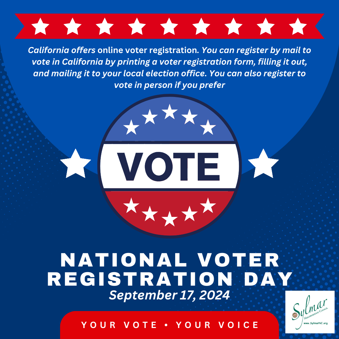 Today is National Register to VOTE Day!