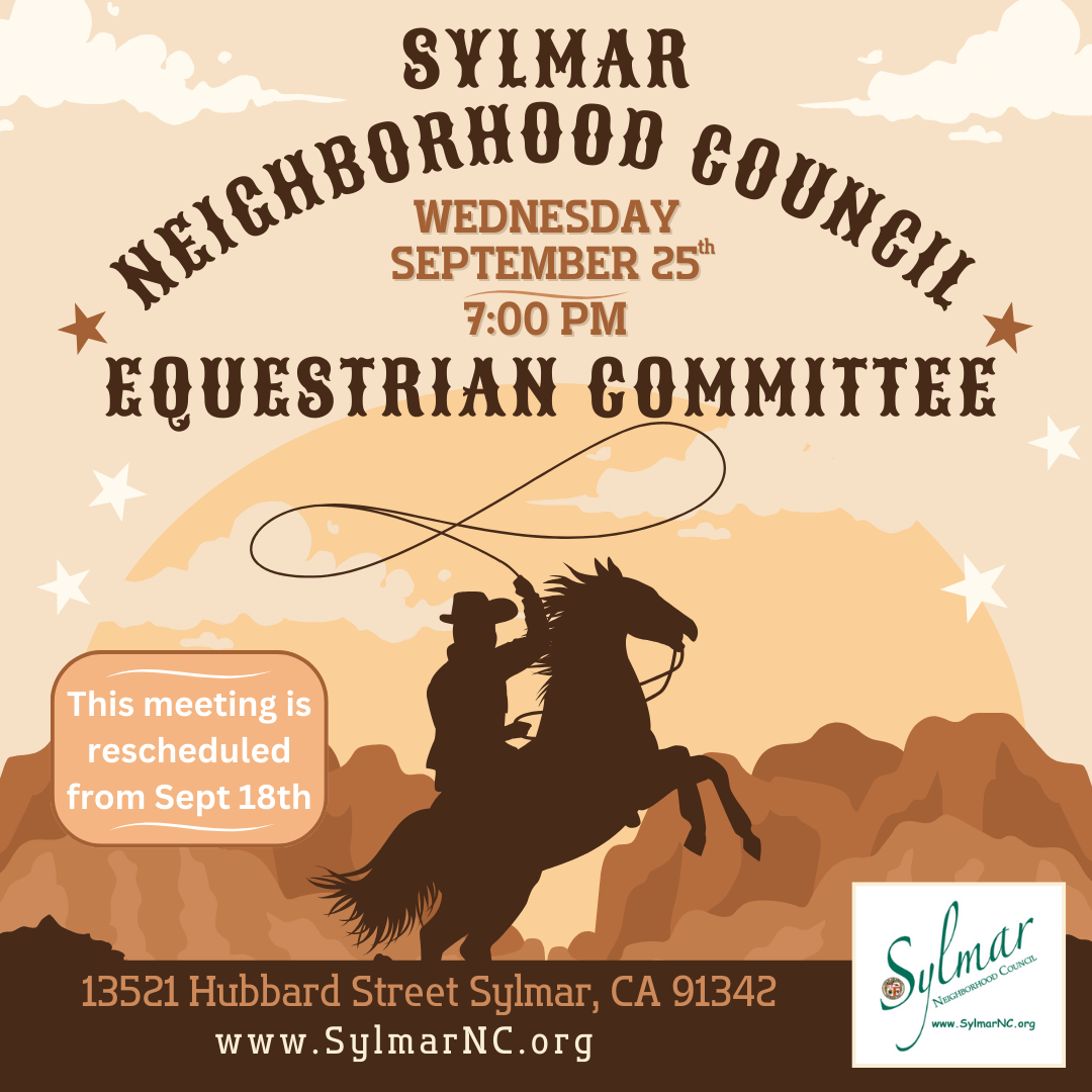 Rescheduled Equestrian Committee Meeting 9/25/24