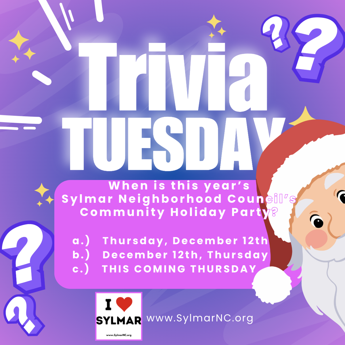 Sylmar Trivia Tuesday • December 10th 2024