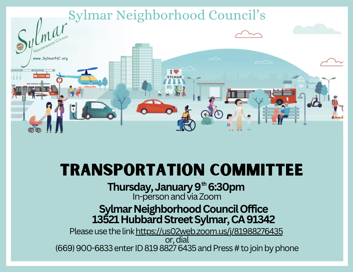 Transportation Committee • January 9th at 6:30pm