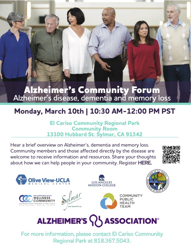 Alzheimer's Community Forum • March 10th