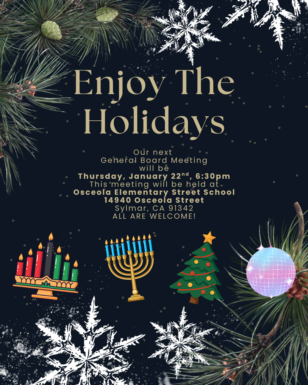 Black & Green Cozy Enjoy The Winter Holidays Instagram Post