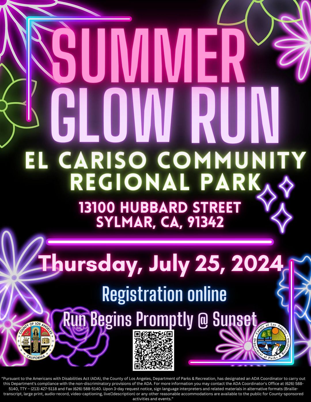 Glow Run at El Cariso Park