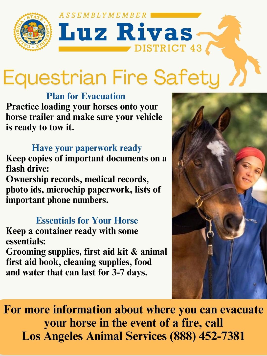 Equestrian Fire Safety • Assemblywoman Luz Rivas