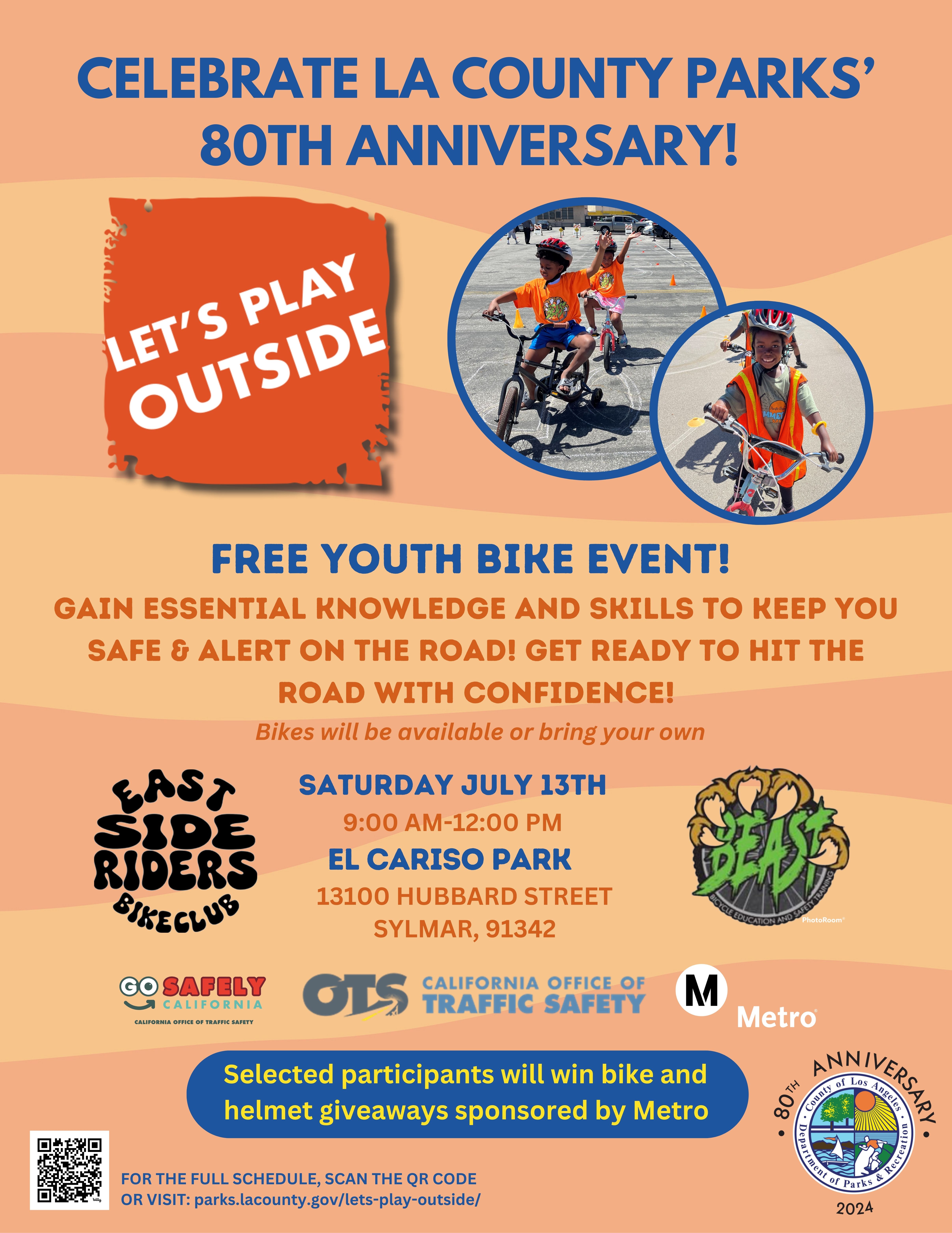 FREE Youth Bike Event • Saturday, July 13th