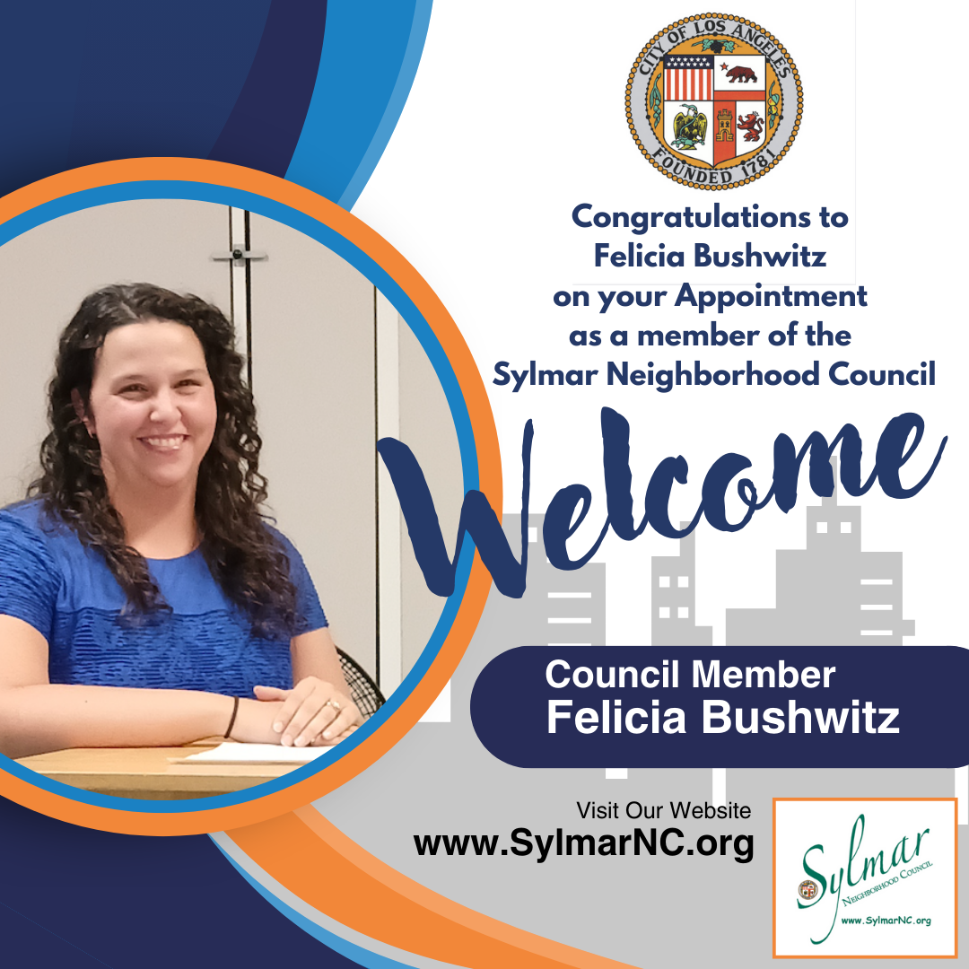 Congratulations & Welcome Councilmember Bushwitz