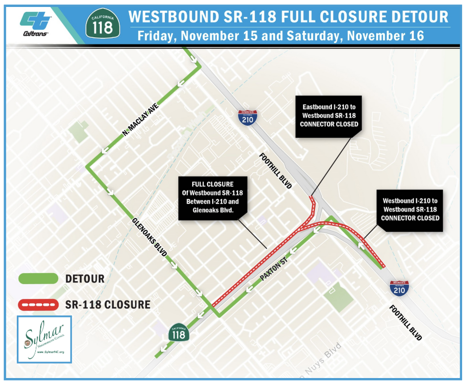 Freeway Closures - Nov. 15th & Nov. 16th