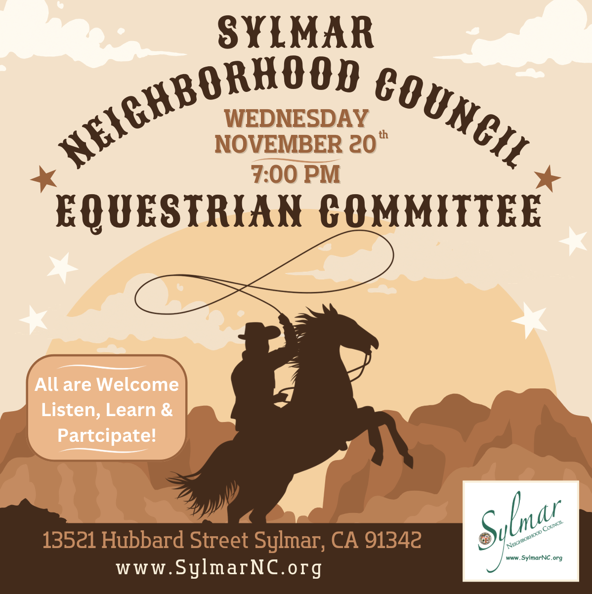 Equestrian Committee • Wed. November 20th - 7:00pm