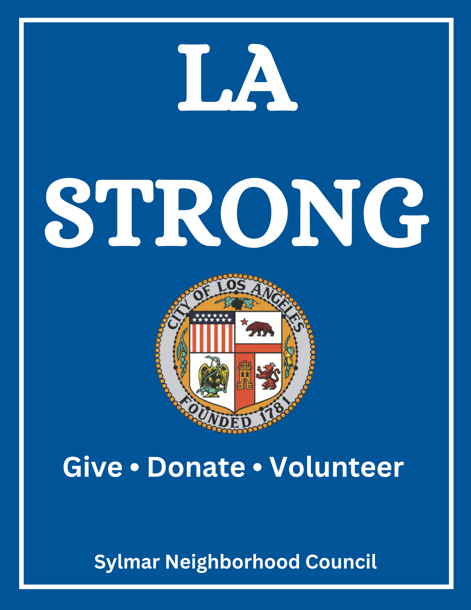 LA Strong! - Give • Donate • Volunteer