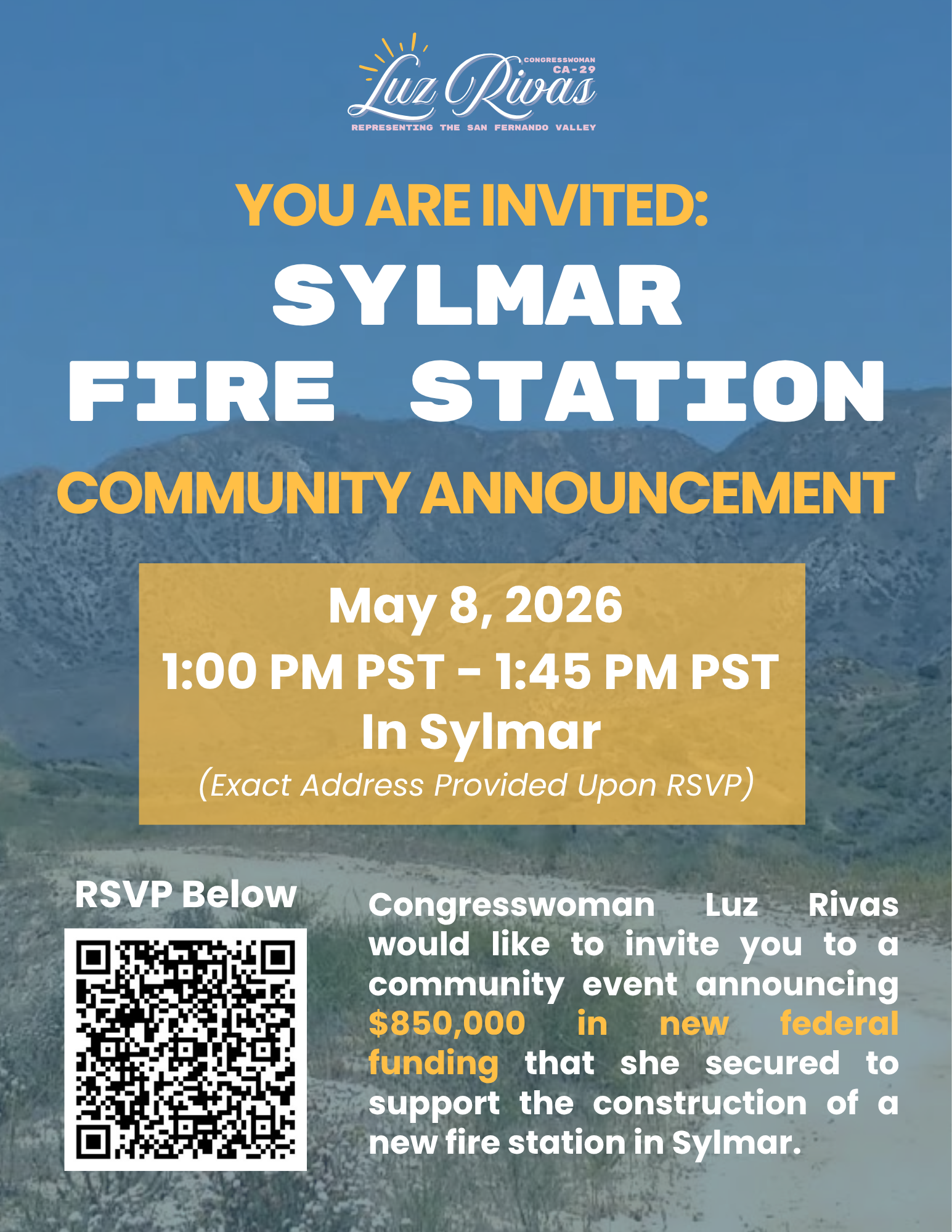 YOU are invited! Special event - Friday, May 8th, 1pm