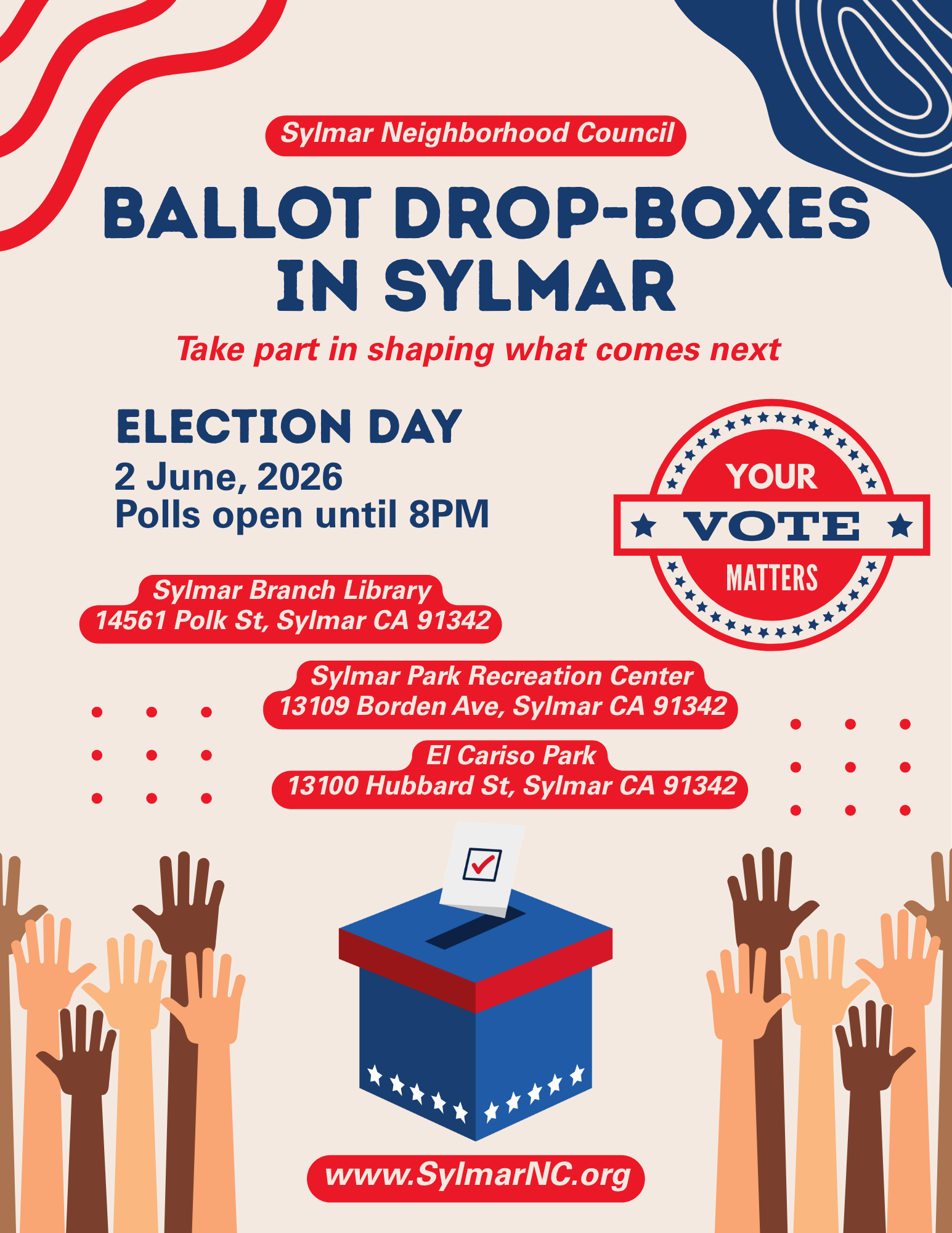 VOTE - Ballot boxes located in Sylmar