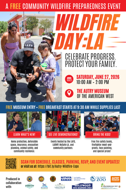 WILDFIRE DAY:LA Brings Free Wildfire Safety Fair to the Autry Museum as Los Angeles Faces Serious 2026 Wildfire Threat