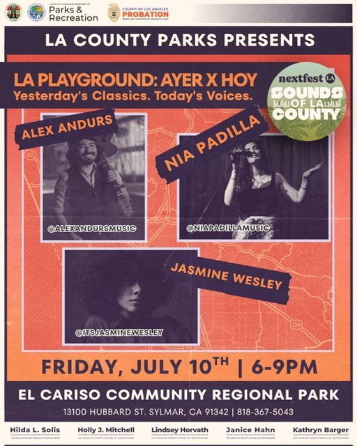 FREE CONCERT - El Cariso Park - Friday, July 10, 6p-9p