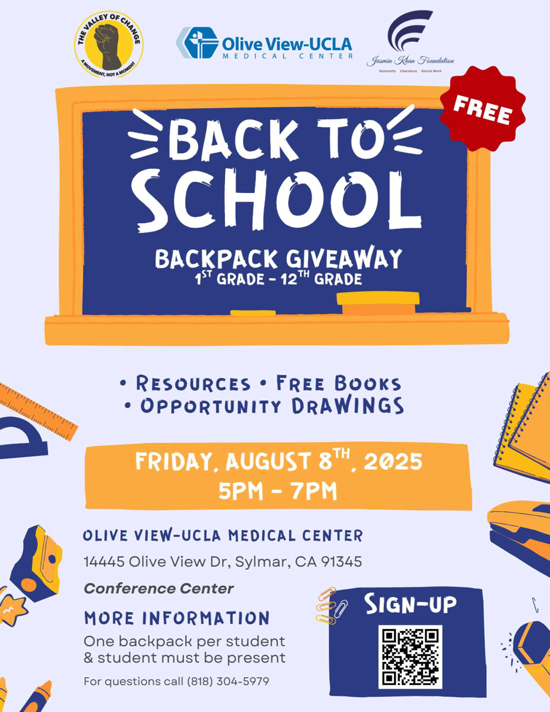 Back to School Backpack Giveaway (1st grade - 12th grade) August 7th