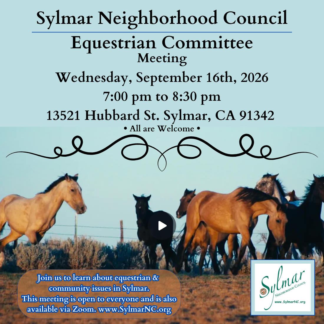 Equestrian Committee - September 16th, 7:00pm
