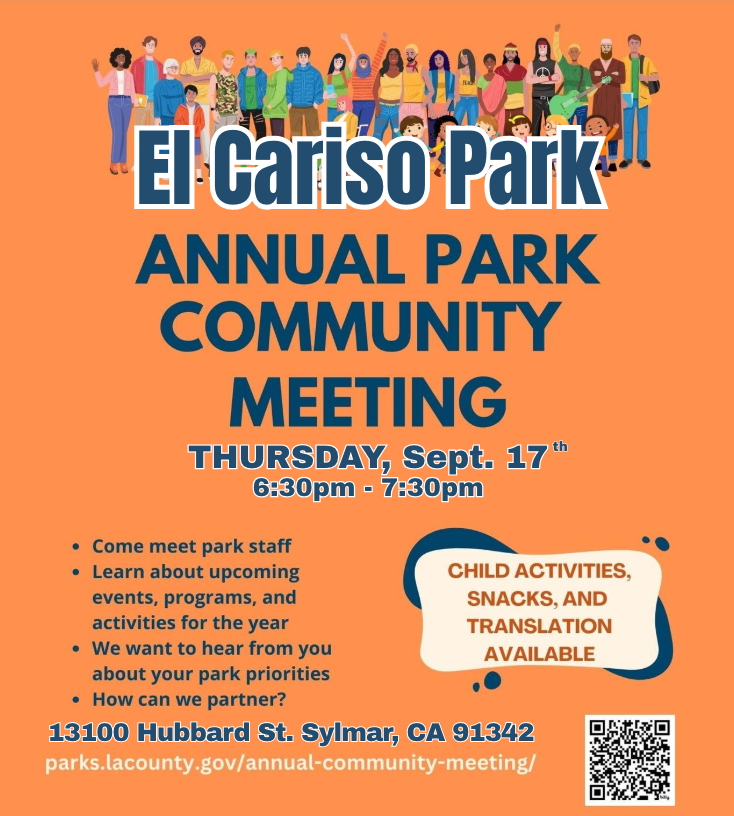 El Cariso Park's Annual Community Meeting - Thurs. Sept. 17th