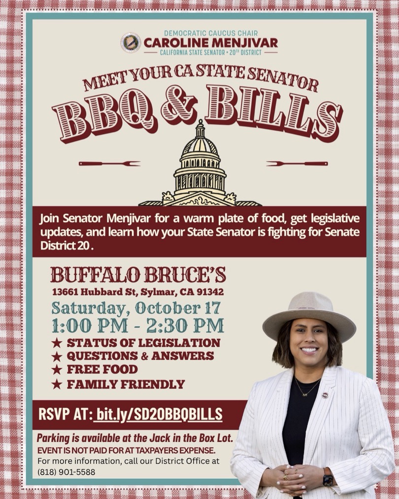 BBQ & BILLS - Meet your CA State Senator