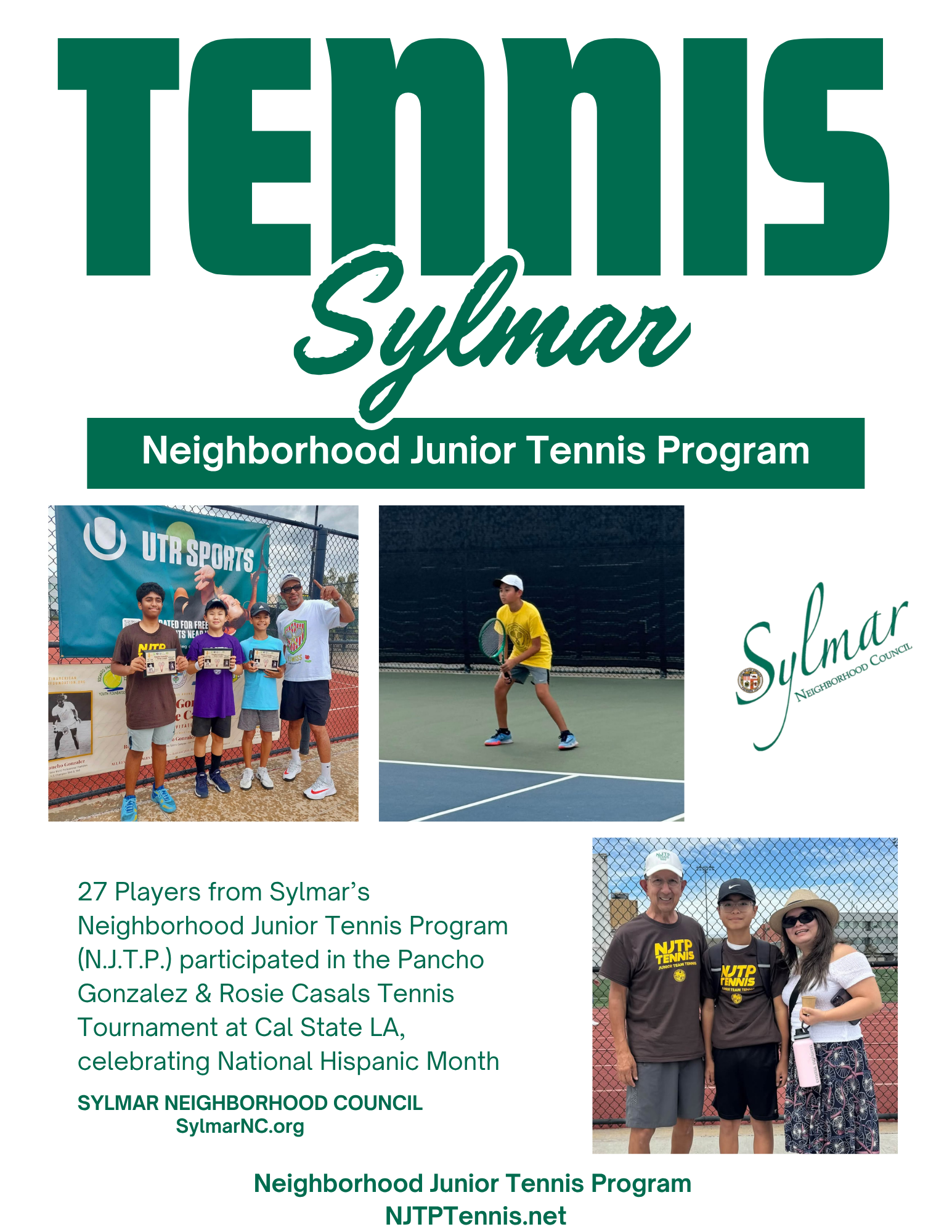 Sylmar's Neighborhood Junior Tennis Program