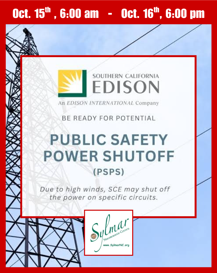 Fire Danger / Planned Power Shutoff - SoCal Edison