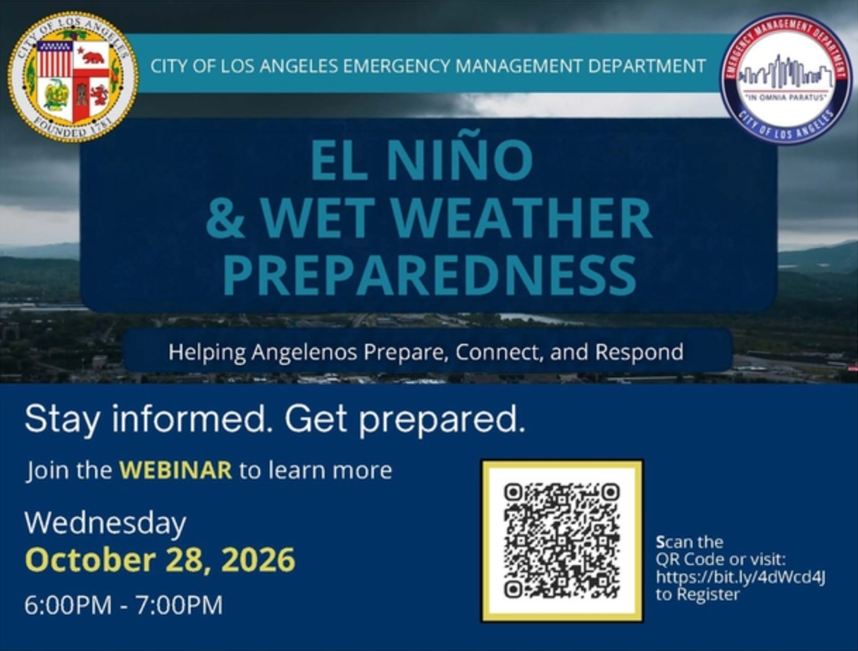 El Niño and Wet Weather Preparedness Webinar 10/28/26